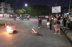 Manifestación de barrio Transporte