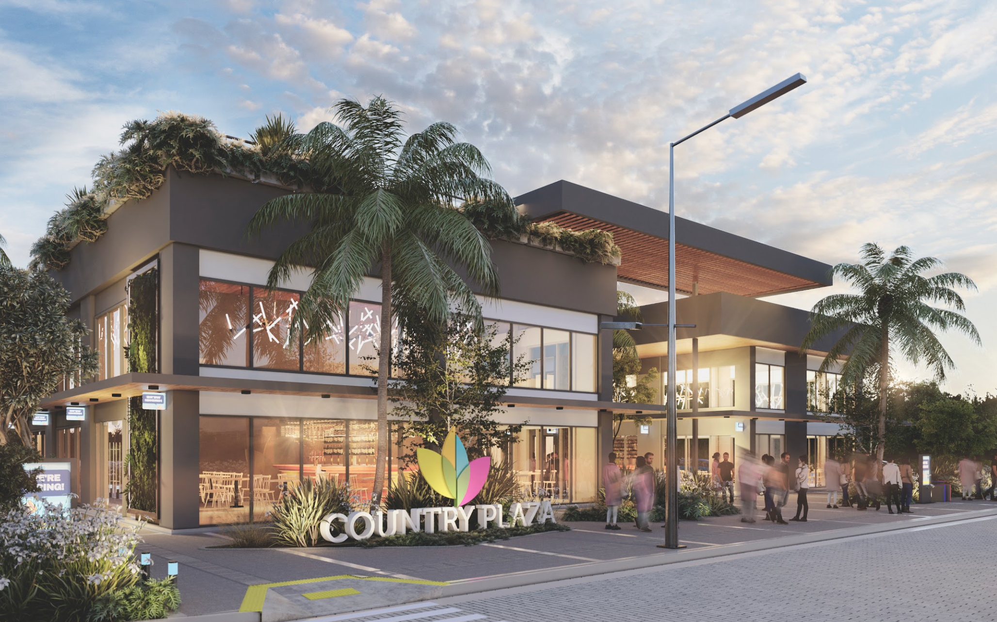 Así será el ingreso a Country Plaza en la zona de countries de Santa Fe y Santo Tomé.